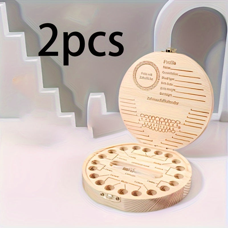 Tishlar va simlar uchun esdalik qutisi, qo'lda tayyorlangan yog'och tashkilotchisi, tabiiy yog'ochdan yasalgan, bezakli xotira qutisi