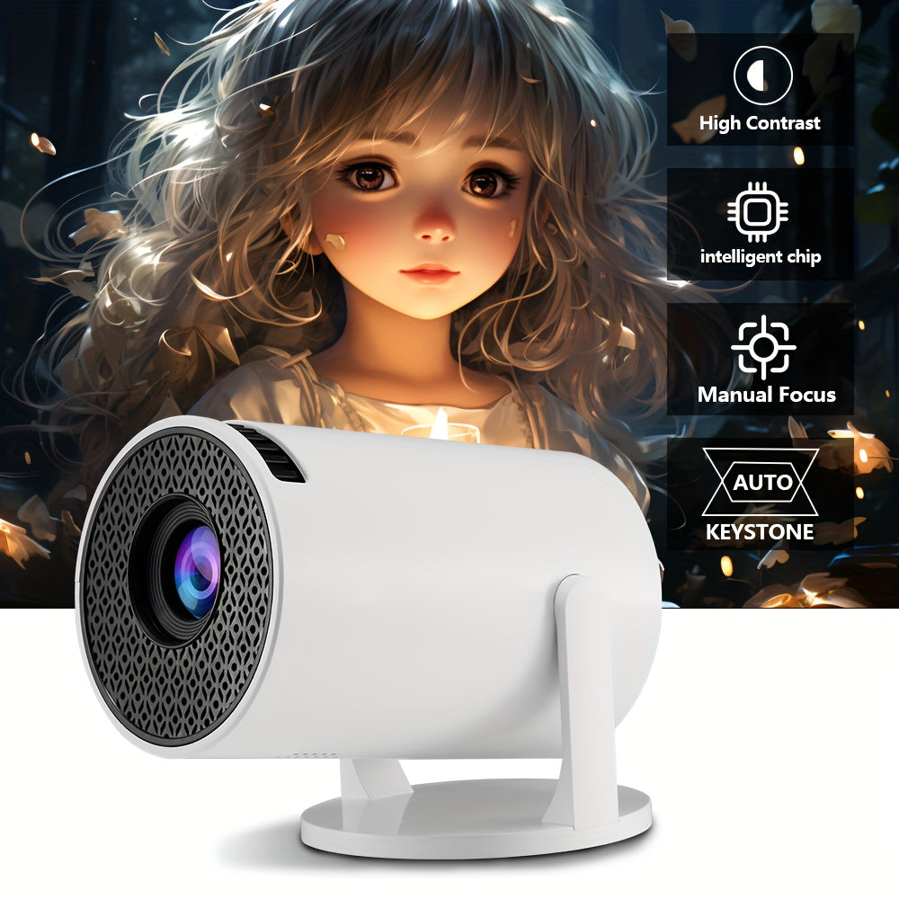 Mini Portable HD Smart Projector with Wi-Fi USB and 180° Adjustments