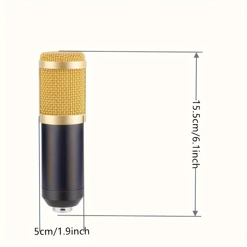 Podcasting Kit with Audio Interface and Condenser Microphone for Streaming Black