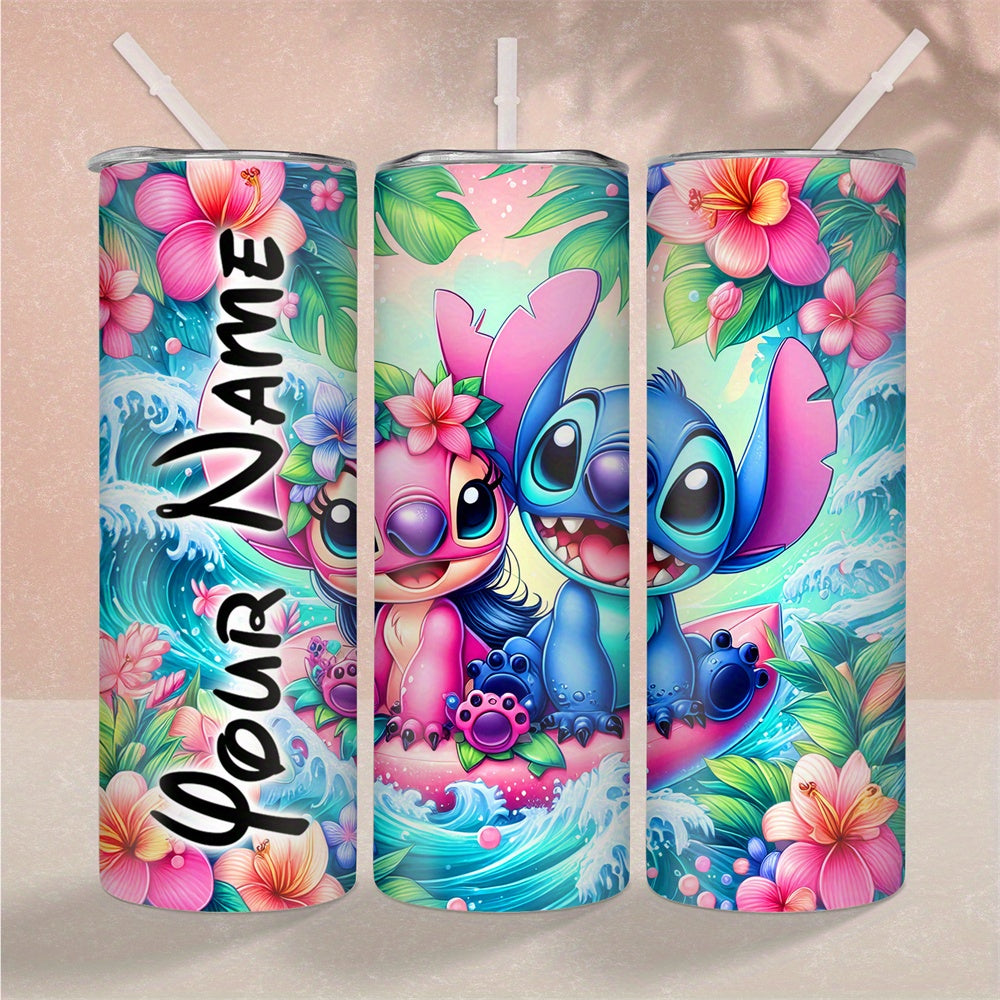 Personalized Cartoon Character Stainless Steel Travel Mug Leak Proof BPA Free Hot Cold Insulated Gift for Climbing Sports