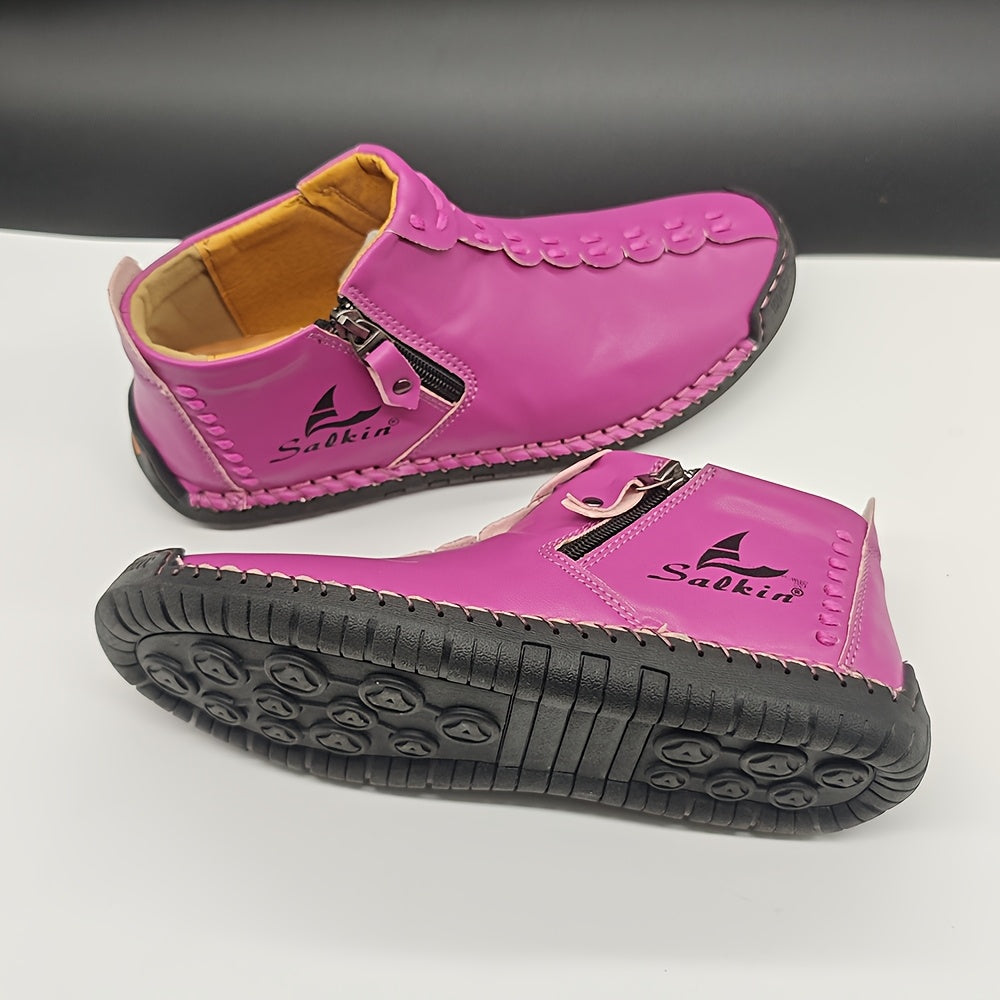 Women's Ankle Boots Breathable Microfiber Flat Heel All-Season Yellow