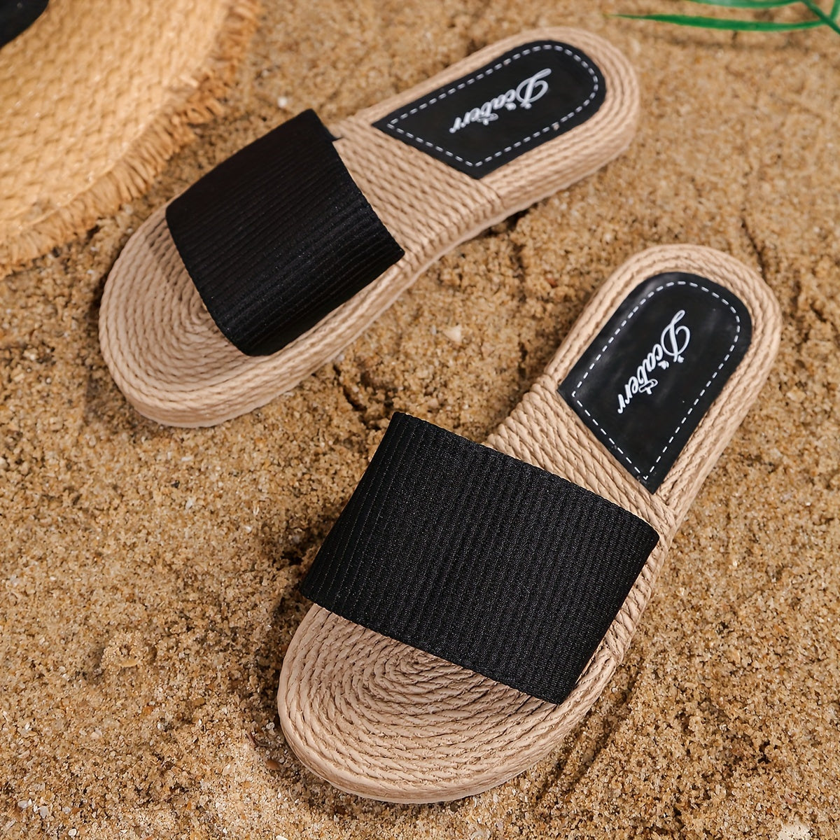Women's Slip On Summer Slides Open Toe Casual Beach Shoes
