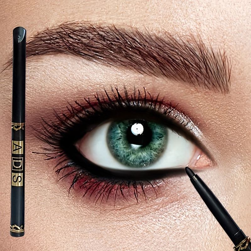 Set of 3 Waterproof Black Eyeliner Pencils with Twist Application Smudge-Proof Sweatproof