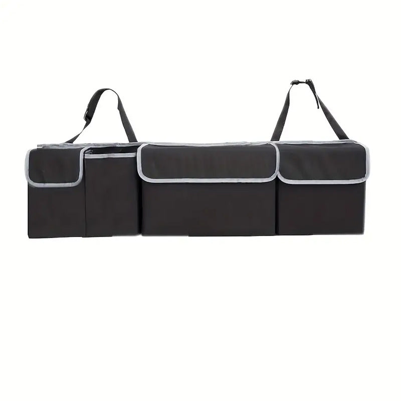 Foldable Car Trunk Organizer Durable Polyester Multi-Compartment Storage