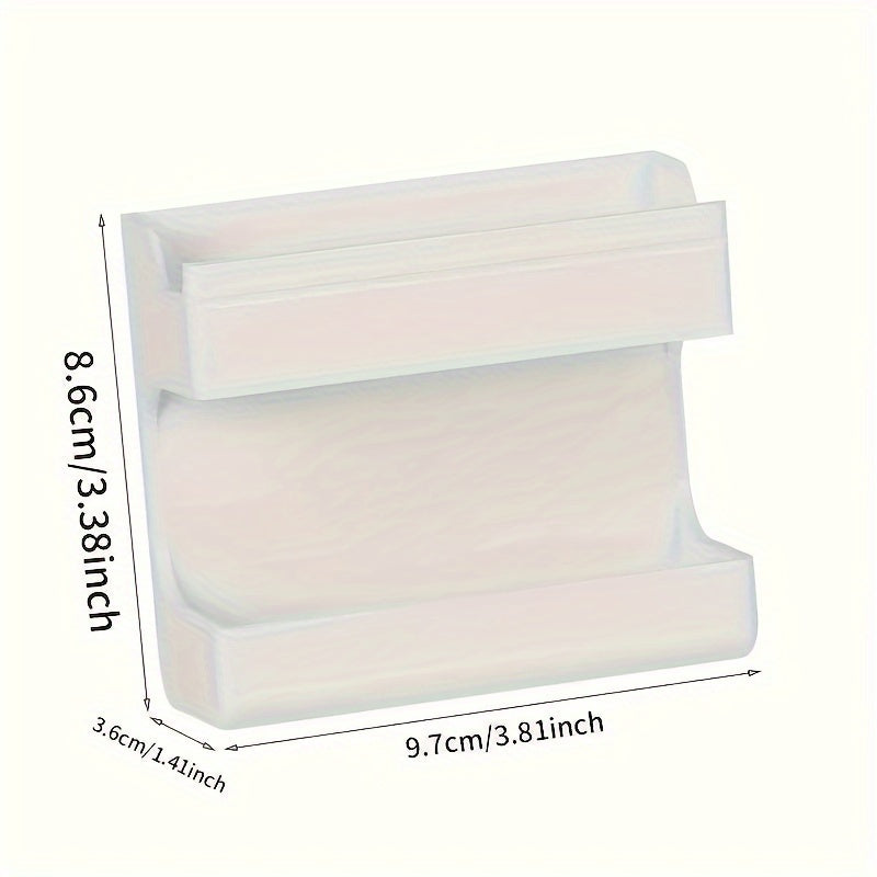 Soporte de teléfono de pared de plástico con vista a la ventana para organización de control remoto y smartphone