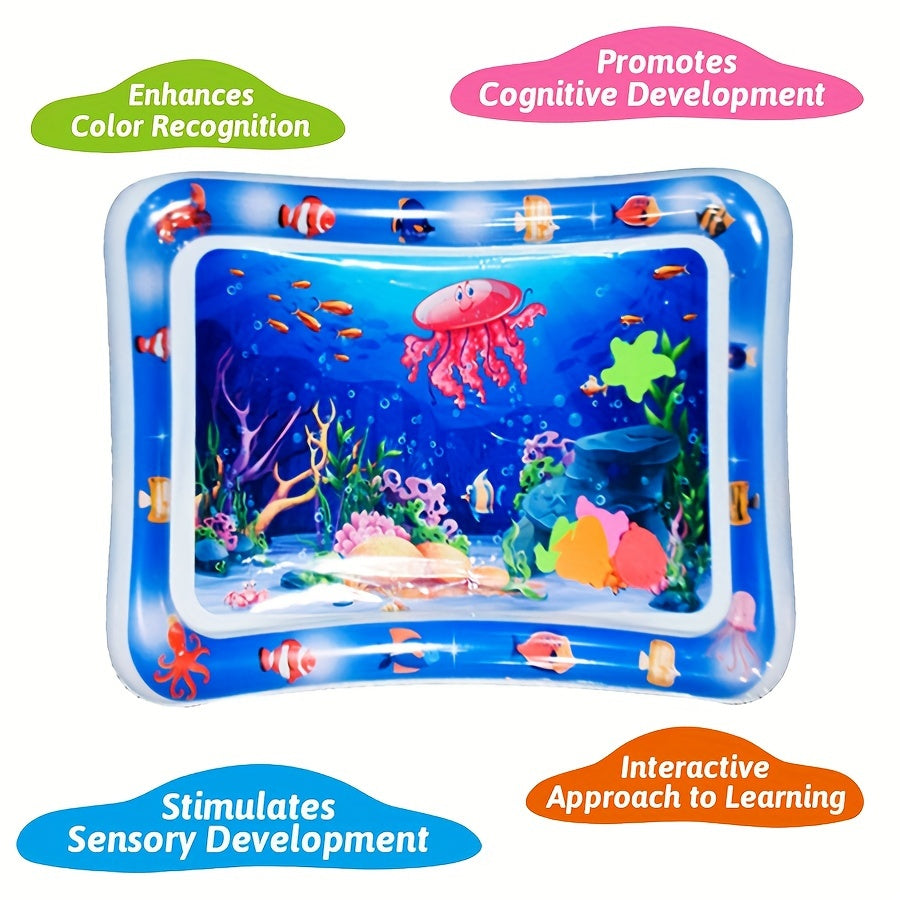 Inflatable Marine Life Play Mat for Babies and Travel PVC Crawling Mat