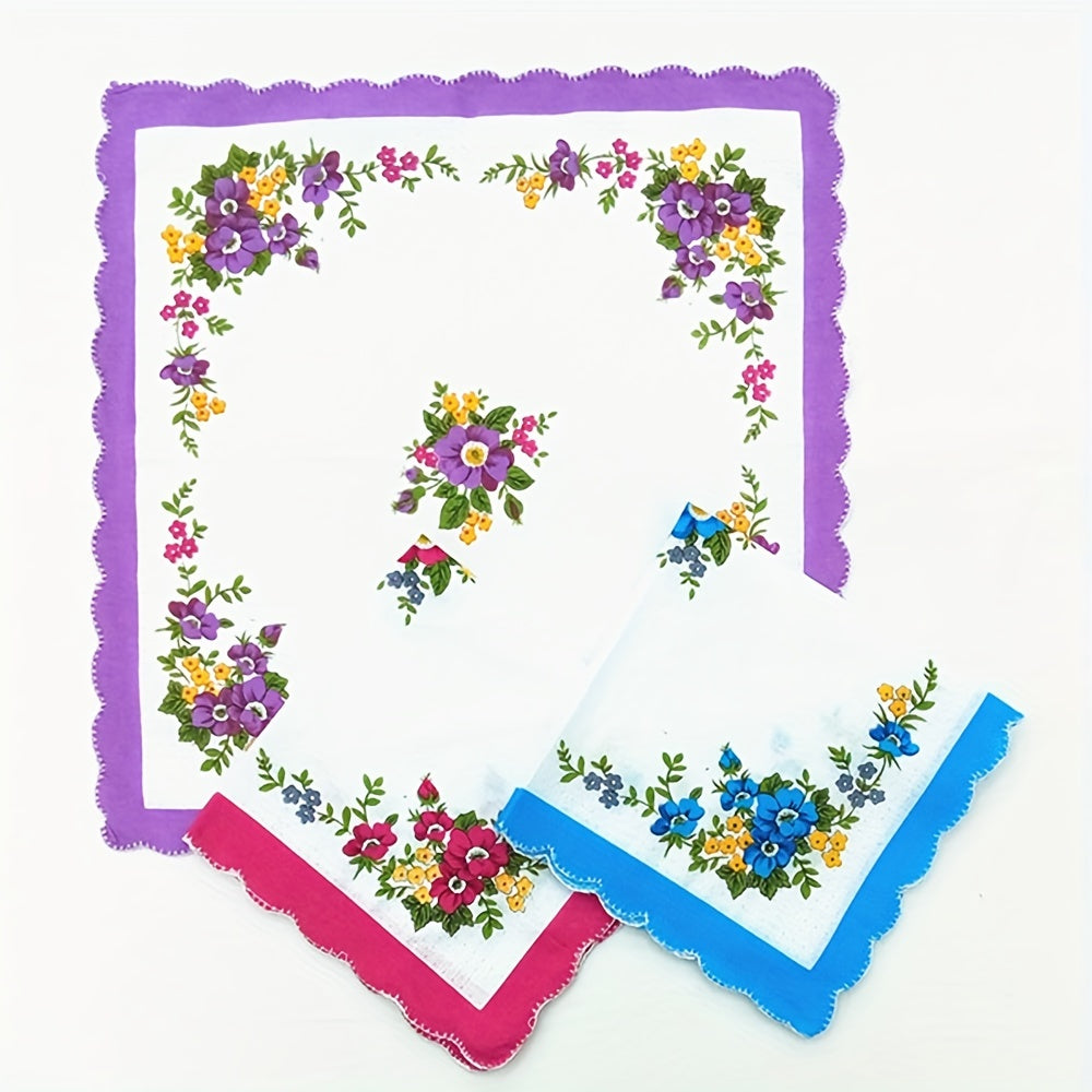 Assorted Cotton Handkerchiefs for Men and Women 27.94 cm Pack of 6 10 or 15