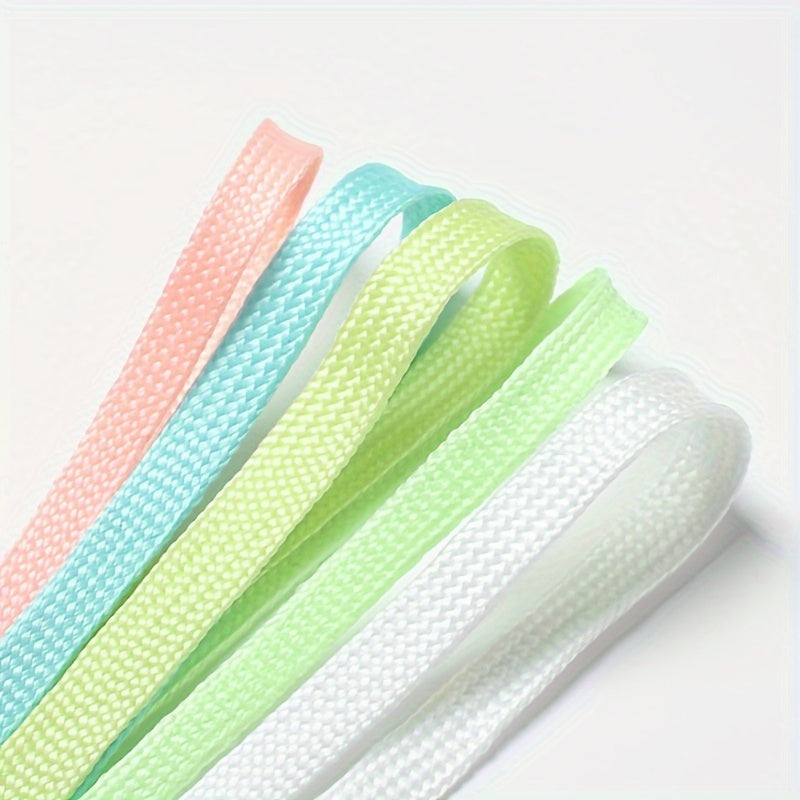 Unisex Fluorescent Luminous Shoelaces for Sports and Basketball Shoes, Bright Colors, Thickened 4/8 Pcs