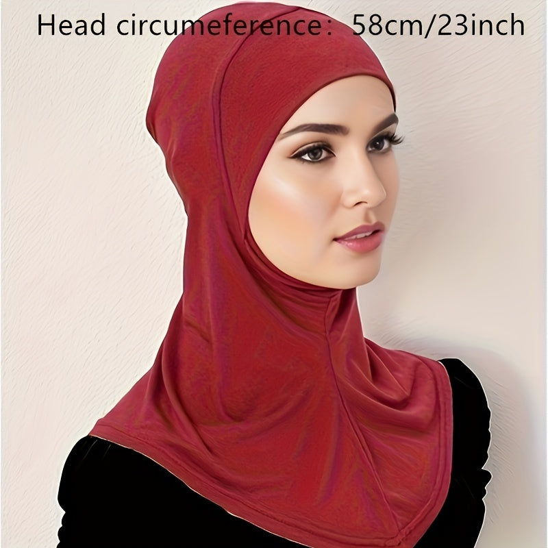 Musulmon ayollar uchun nafas oladigan Ramazon hijab shlyapa, turban bilan sharf ostida