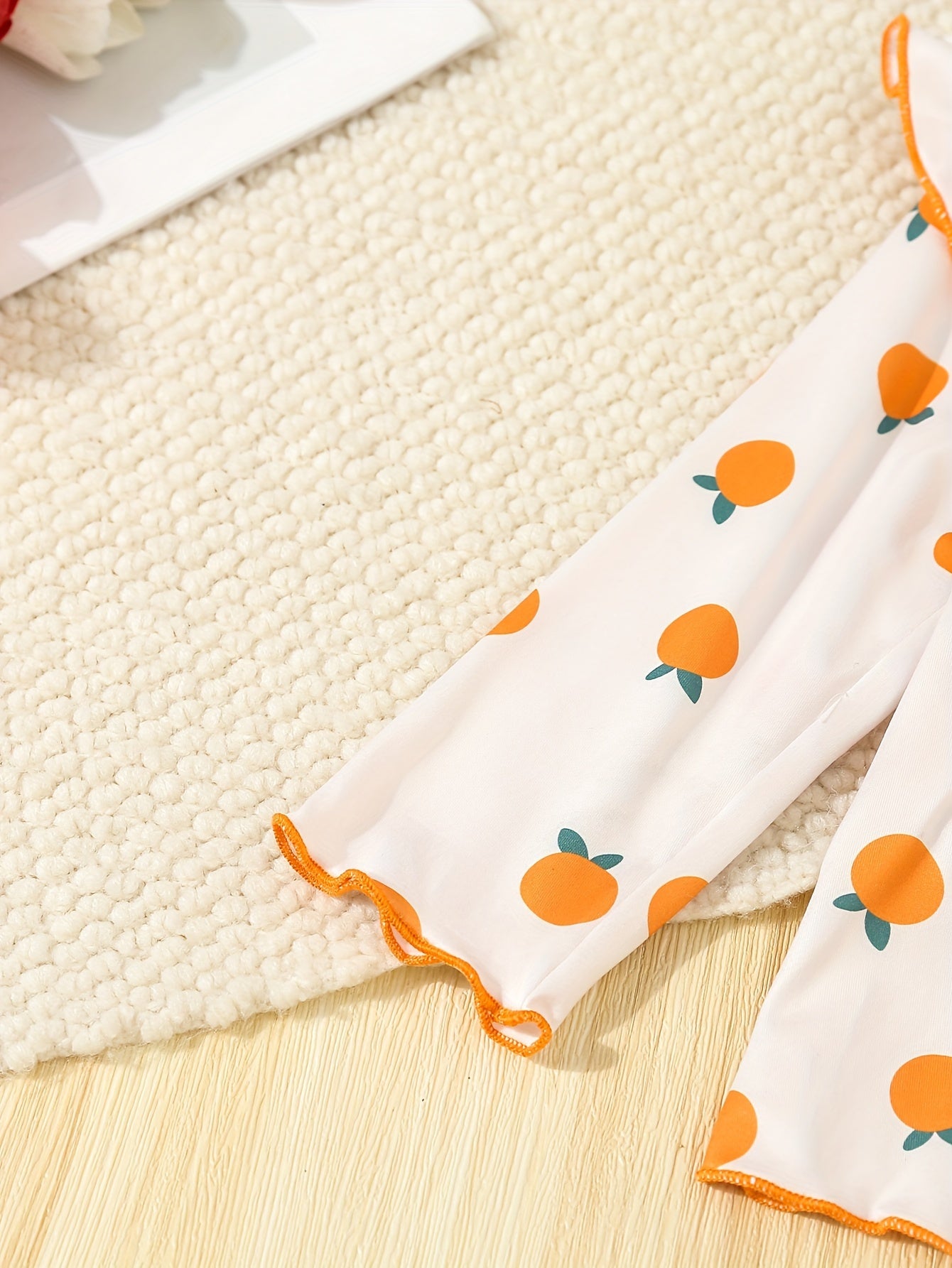 Baby Girl Clothing Set 6 Pieces Knitted Fabric Cartoon Print Casual Outfit for Infants