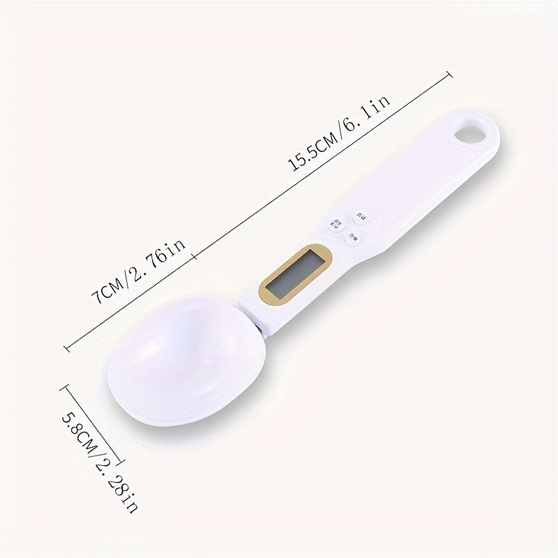 Raqamli oshxona tarozi, katta qoshiq bilan 500g/0.1g aniqlikda ko‘p birlikli konvertatsiya