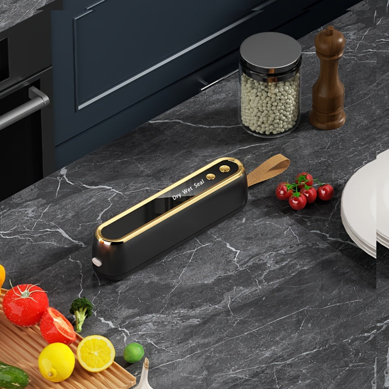 Sellador de alimentos automático multifuncional con sellado de bolsas de aperitivos para conservación a largo plazo, portátil, inalámbrico, compacto y fácil de usar