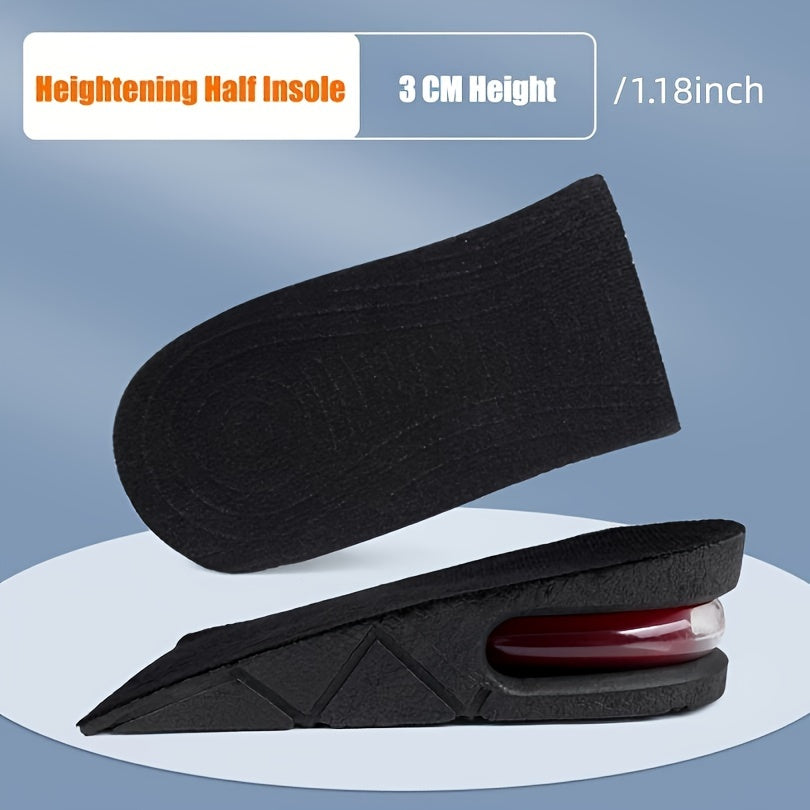 Unisex Height-Increasing Insoles Air Cushion Soft Bottom Invisible 2 Pack