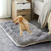 Soft Polyester Pet Bed for Cats and Dogs Large Rectangular Non-Skid Bottom