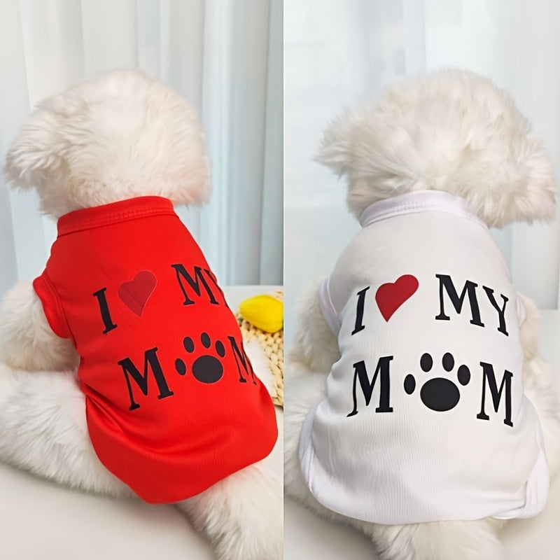 Pet Dog and Cat T-Shirt Vest Breathable Knit Polyester All Seasons Small to Large