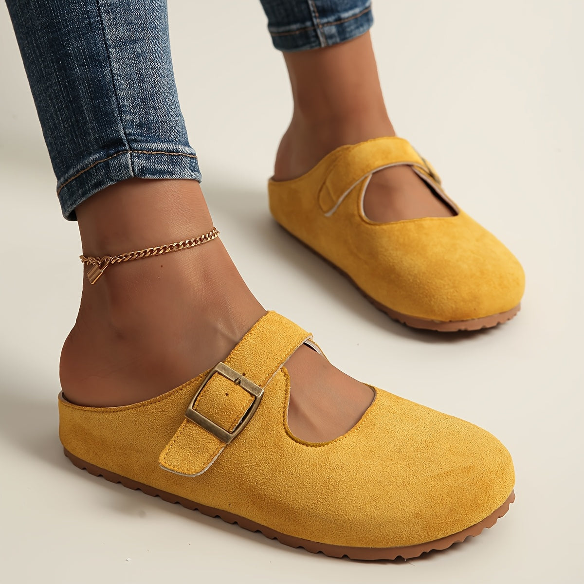 Women's Slip-On Mule Shoes Thick Sole Open Toe Casual Comfort