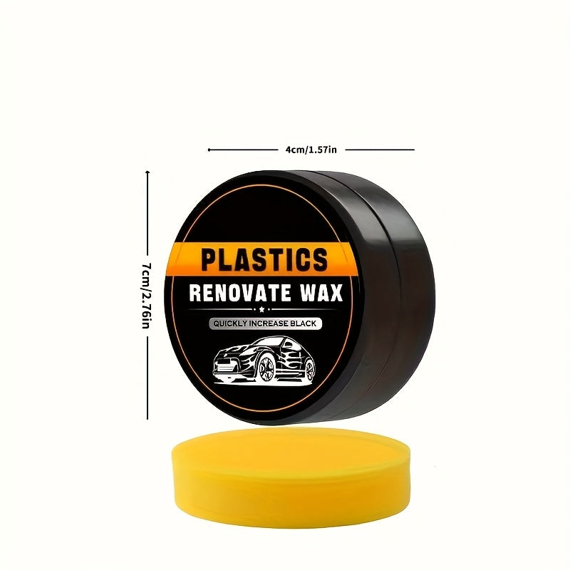 Car Plastic Restorer Wax for Tires Lights Dashboard Scratch Repair Black Interior