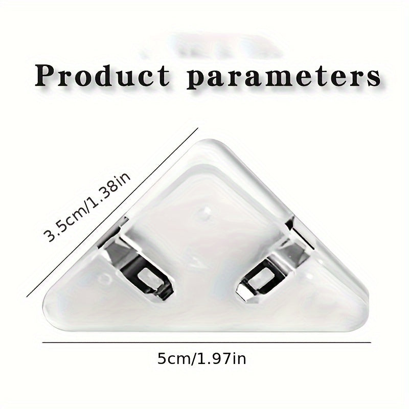 10pcs Plastic Office Triangle Book Clips File Folder Organizer Anti-Roll Office Supplies