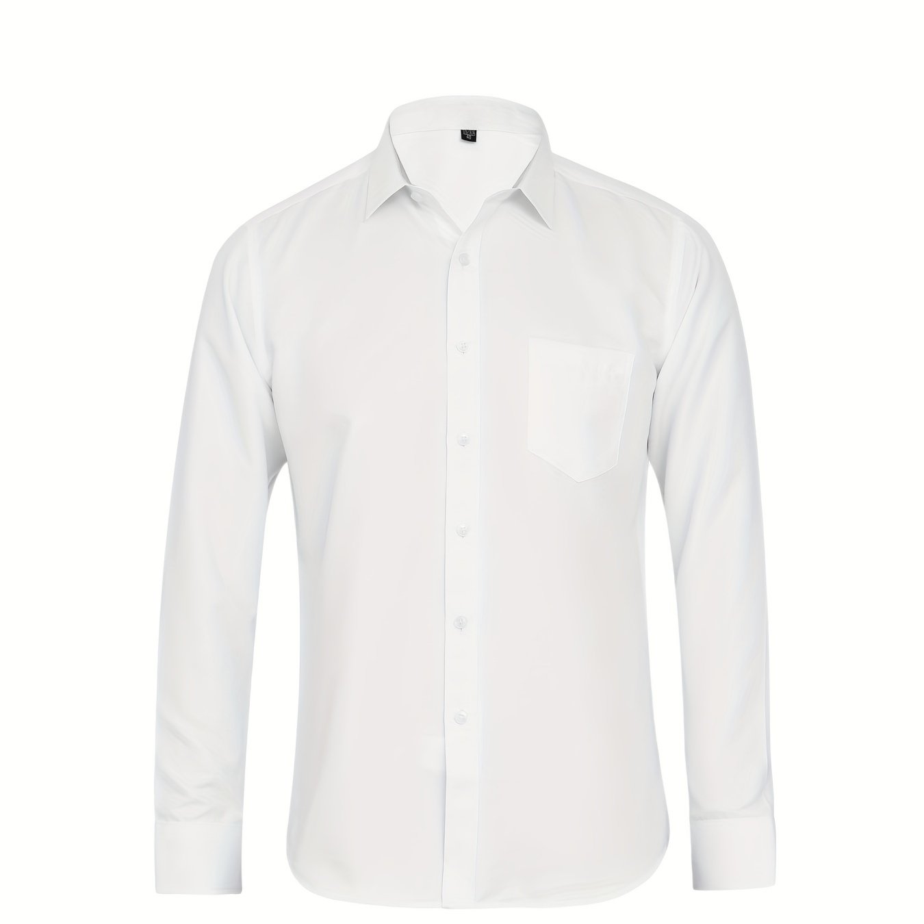 CAPUTO Erkaklar uchun Katta O'lchamdagi Rasmiy Ko'ylak - Bir Rangli, Uzoq Yengli, Qiyshaymasdan Biznes Tugmachali Ko'ylak, Yengil Yaka bilan