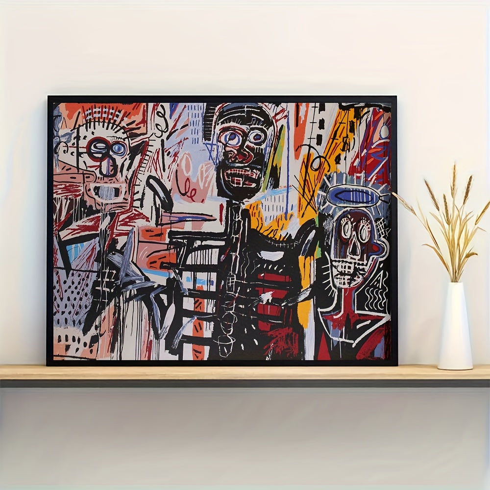 Decoración de arte mural en lienzo de graffiti callejero para sala de estar y dormitorio 30x40 cm Marco no incluido