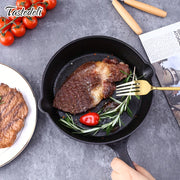 3-Piece Cast Iron Skillet Set Pre-Seasoned Dishwasher Safe for Frying and Cooking