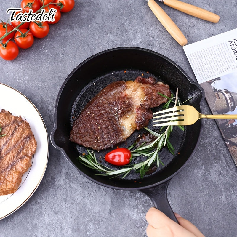 3-Piece Cast Iron Skillet Set Pre-Seasoned Dishwasher Safe for Frying and Cooking