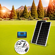 Набор гибких солнечных панелей 30 Вт с контроллером на 100 А для зарядки мобильных телефонов, автомобилей, автодомов