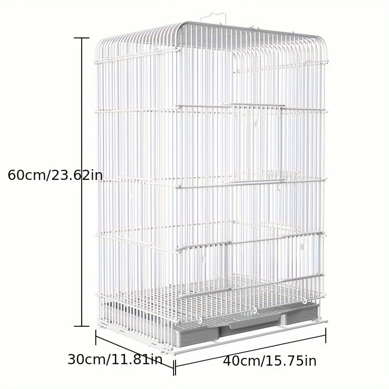 Large Metal Bird Cage for Parrots Budgies and Canaries Spacious Villa Style with Perches and Accessories