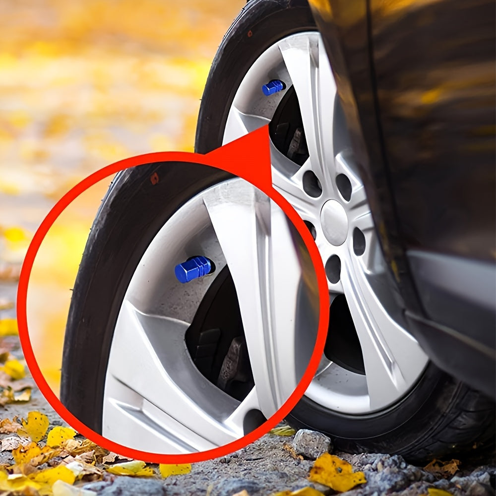 Tapones de válvula de aleación de aluminio para coche y bicicleta, duraderos, en 5 colores