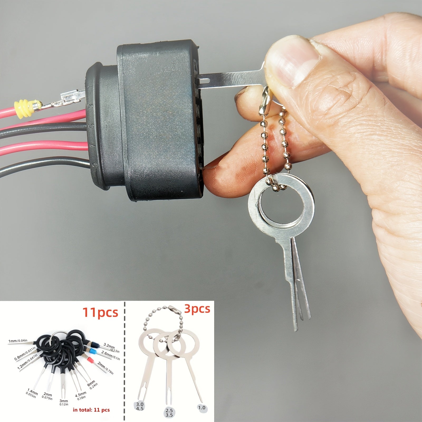 Car Electrical Wiring Crimp Connector Pin Extractor Kit Metal Wire Harness Terminal Removal Tool 3/11 Pcs