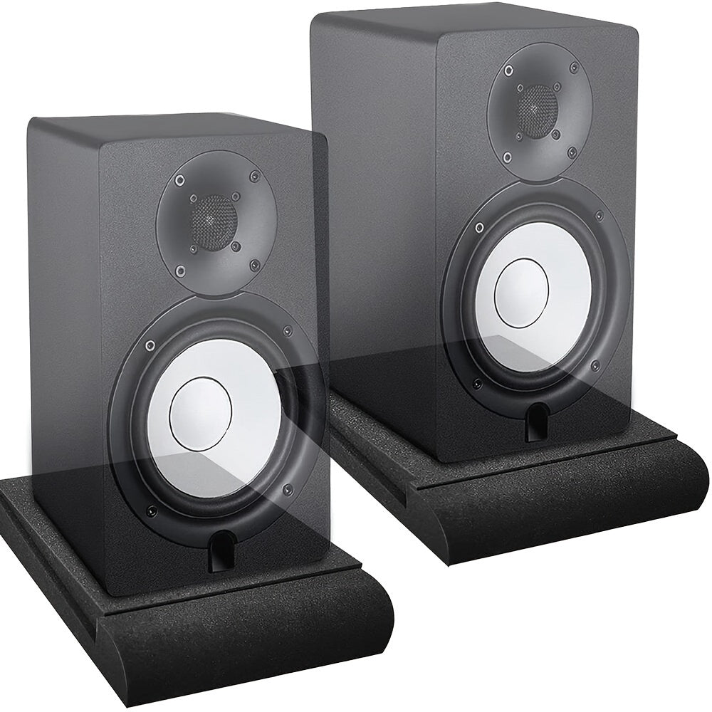 High-Density Acoustic Foam Speaker Isolation Pads Black 29.46cm x 19.51cm x 3.99cm for Studio Monitor Sound Improvement
