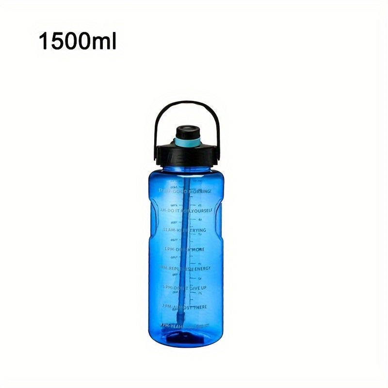 Large Capacity Portable Water Bottle with Straw for Outdoor Activities and Travel