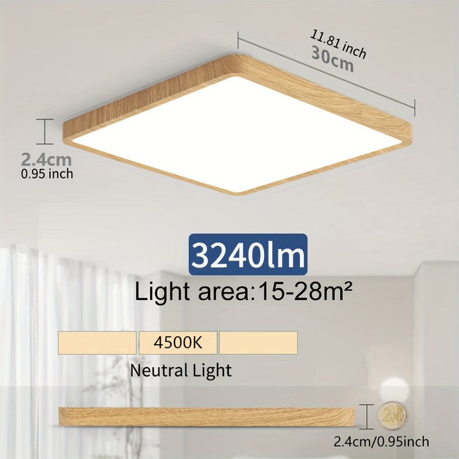 Modern Nordic LED Ceiling Light 24W 36W Ultrathin Square Indoor Living Room Bedroom