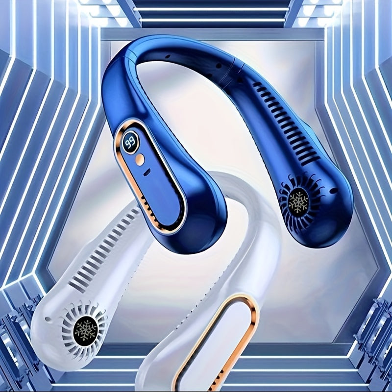 Portable Neck Hanging Fan USB Rechargeable Wearable Cooler for Outdoor Sports