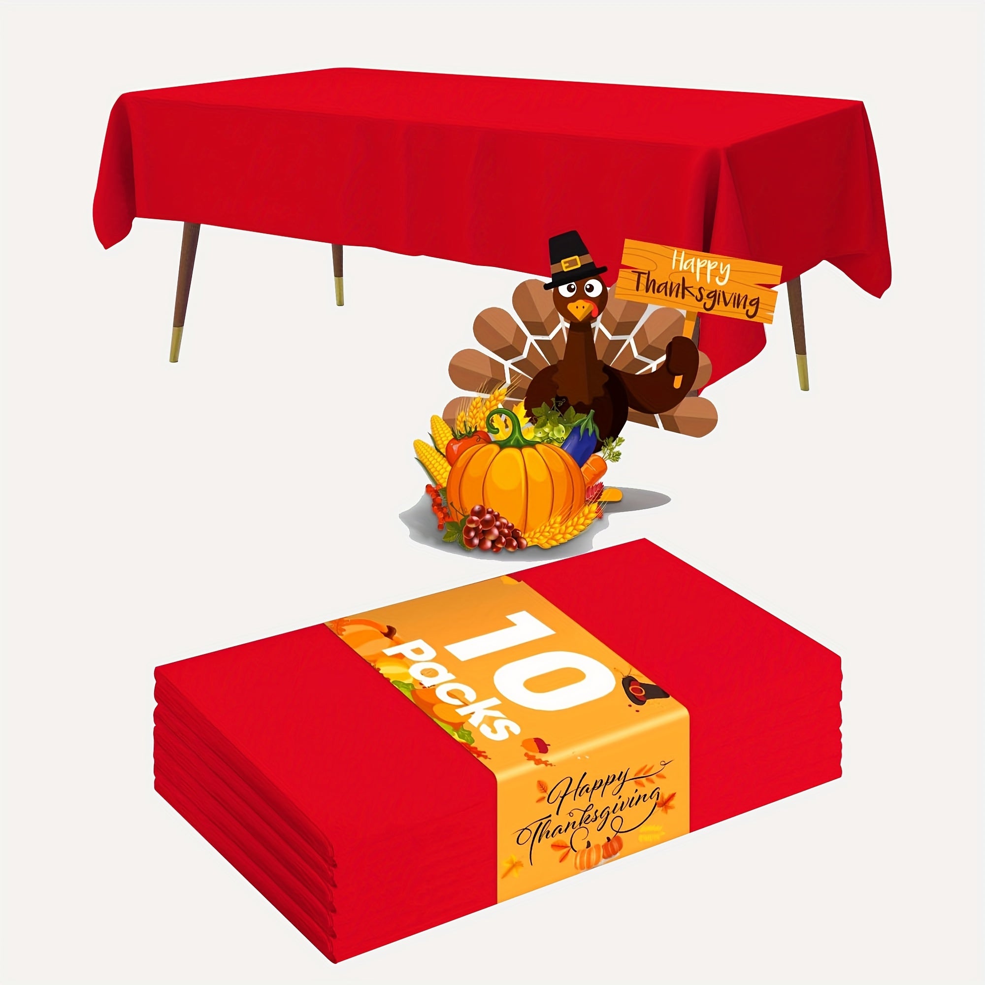 Набор из 10 водонепроницаемых пластиковых скатертей, прямоугольных, для мероприятий внутри помещений и на улице