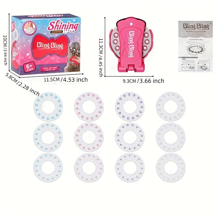 Set of 180 Rhinestones for Girls Hair Styling and Jewelry Making