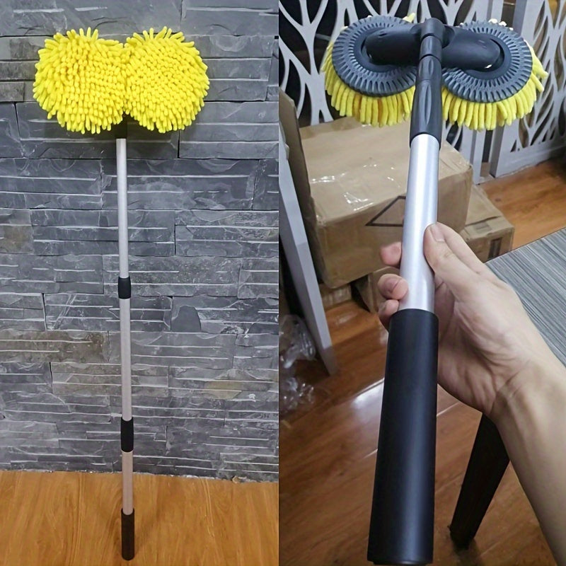 Car Cleaning Kit with Microfiber Brush Mop Mitt Sponge and Duster for Spotless Shine