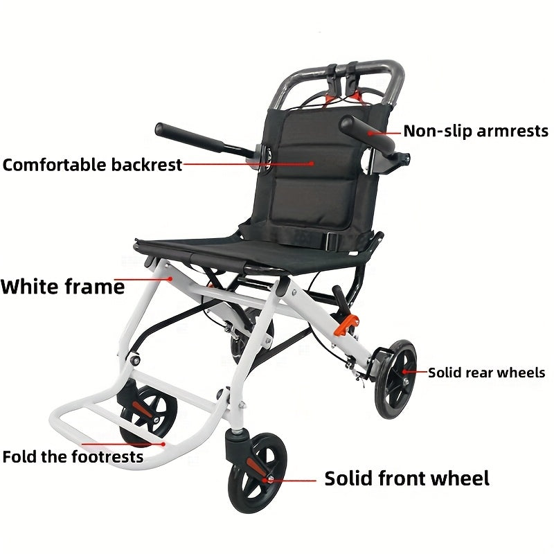 Lightweight Carbon Wheelchair with Linear Pull Brakes and Shelves