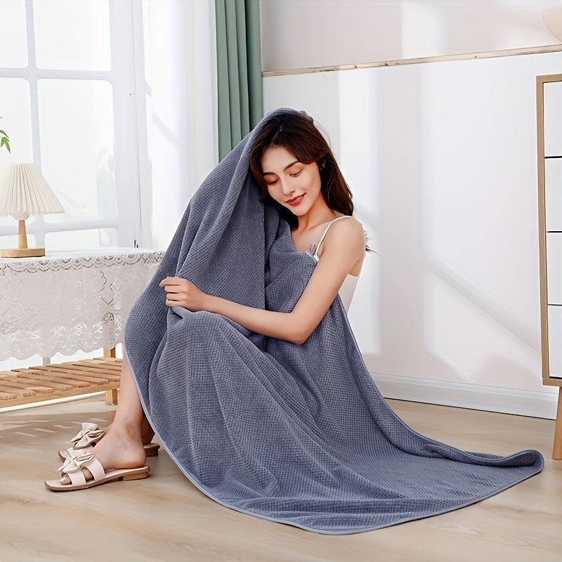 Yassi rangli hammom sochi, katta va yumshoq, teriga do'st, yuqori so'riluvchi sochiq uy hammomida foydalanish uchun. O'lchami 88.9*177.8 sm.