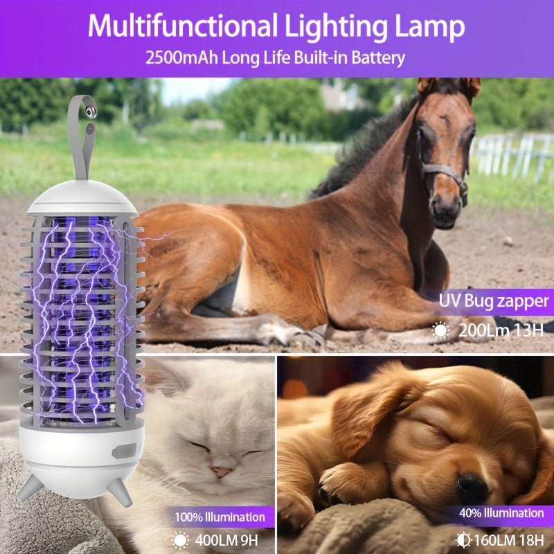 Электрический уничтожитель комаров и отпугиватель мух для использования на улице и на ферме, изготовленный из ABS-материала