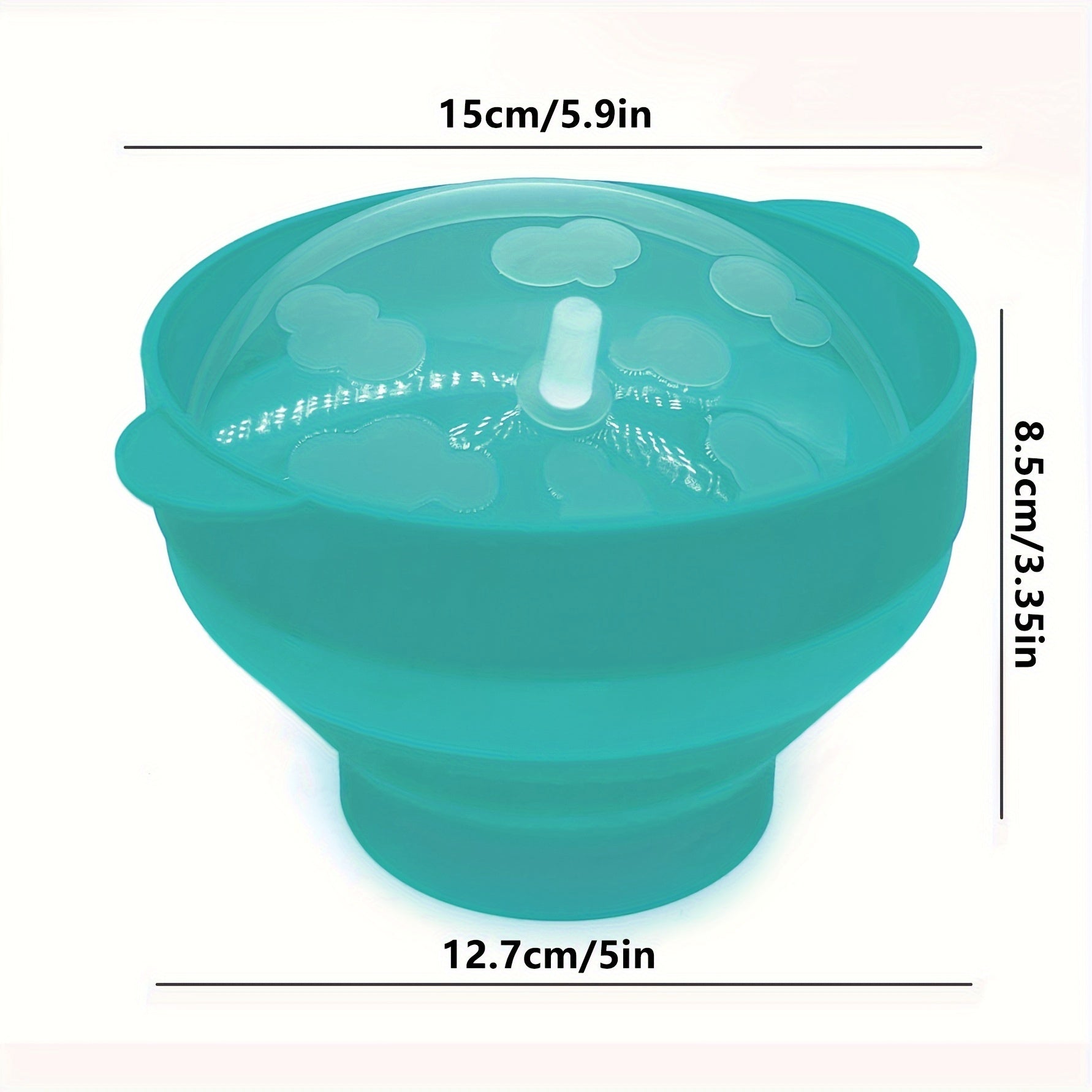 Small BPA-Free Microwave Popcorn Bucket with Foldable Bowl for One Person