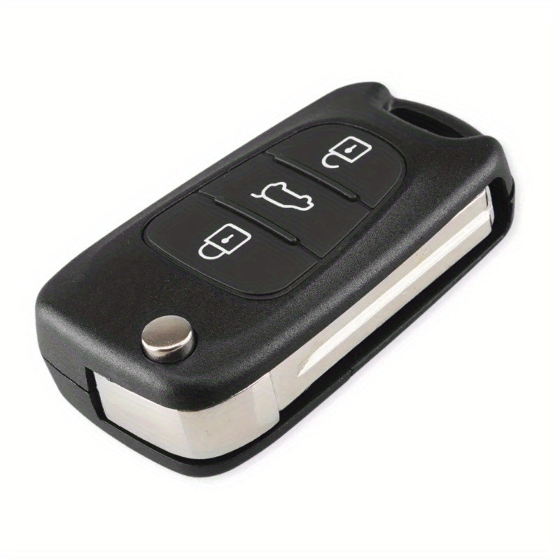 Replacement Car Key Shell, ABS, 3 Button, Flip Fob for Multiple Models