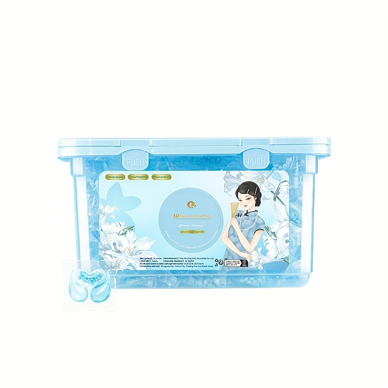 Pods de detergente para ropa de 80 unidades, 3 en 1, limpieza profunda, con fragancia, ingredientes naturales