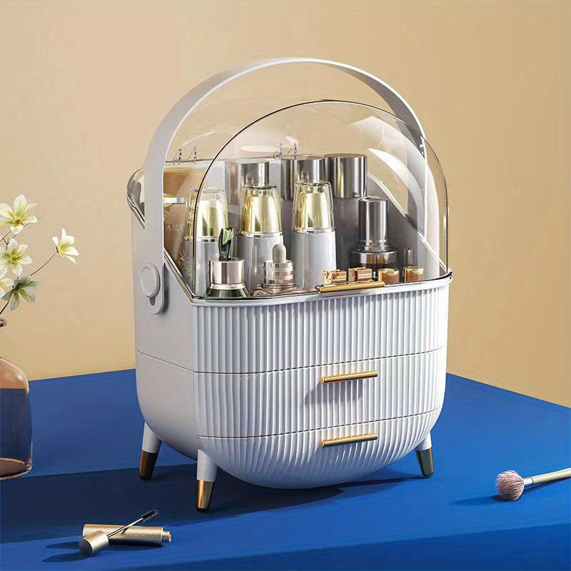 Makeup Organizer with Drawer for Jewelry Skincare and Lipstick Storage