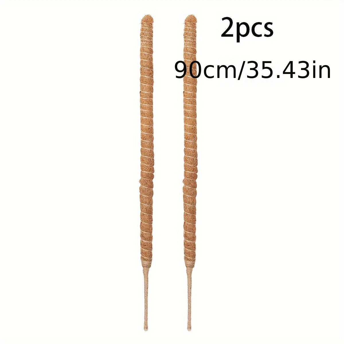 2-Pack Metal Moss Poles for Monstera Climbing Plants Indoor Garden Vine Support Stakes with Coconut Fiber Rope
