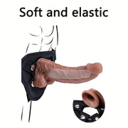Women Realistic Hollow Dildo 7.68-Inch Silicone Clitoral Vaginal Anal Stimulator