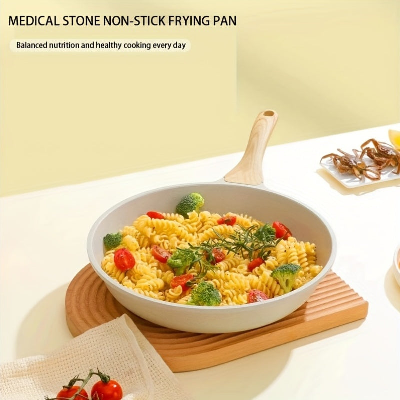 Kitchen pan for sautéing steaming and stewing non-stick easy cleaning outdoor use