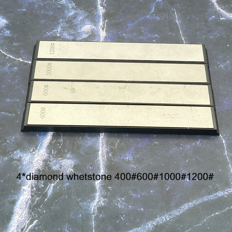 4pcs Diamond Knife Sharpening Stones Fixed Angle Whetstones Honing Stones Kitchen