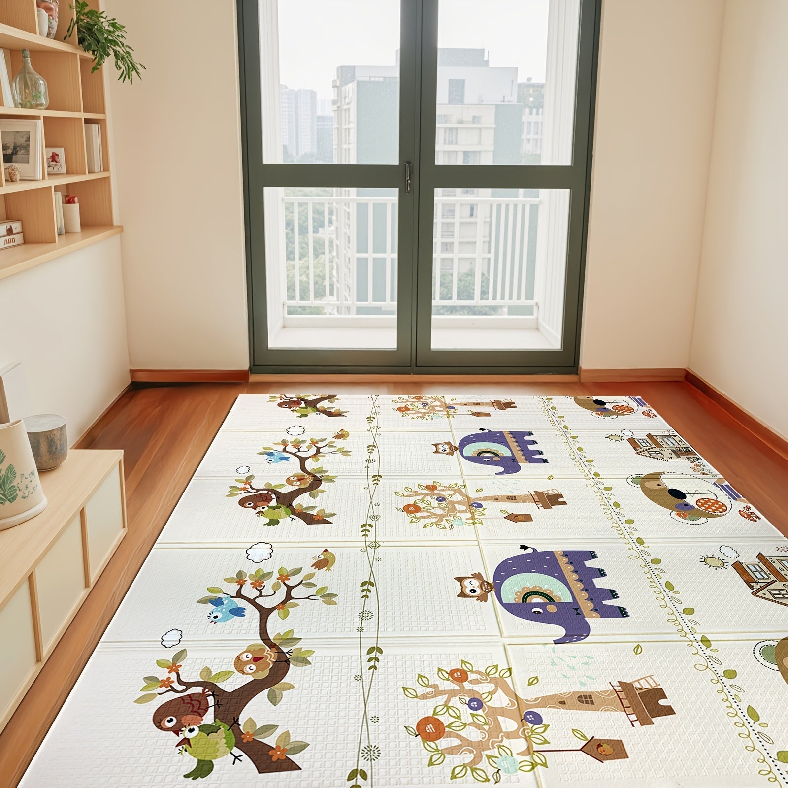 Waterproof Non-Slip Double-Sided Play Mat for Crawling and Learning with Travel Bag