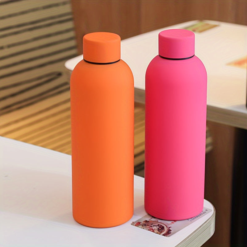 Nerjaveyka po'latdan yasalgan suv shishasi, 500ml, ikki devorli izolyatsiyalangan, oqmas, avtomobil, sayohat, sport, fitnes uchun portativ termos. Faqat qo'lda yuvish. Otalar kuni, Onalar kuni, bitiruv, Iyul bayrami, Mehnat kuni uchun ideal sovg'a.